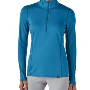 Women Patagonia Midweight Capilene Baselayer 1/4 Zip Pullover Marine Blue XXS